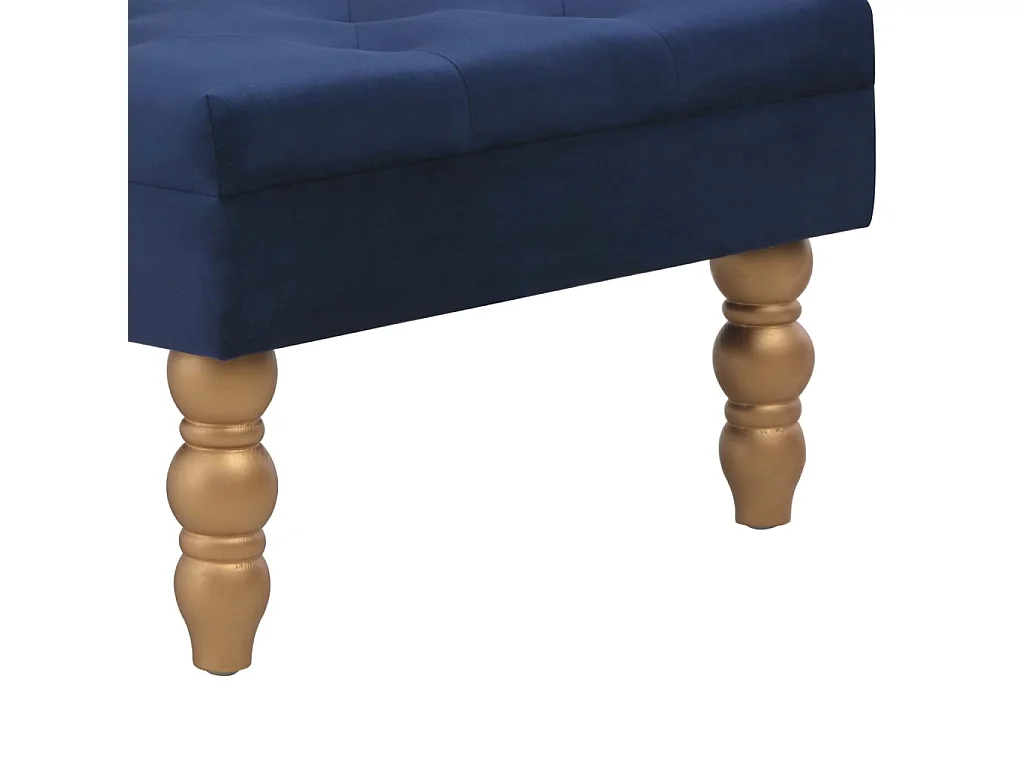 Kruk 60x60x36 cm fluweel marineblauw