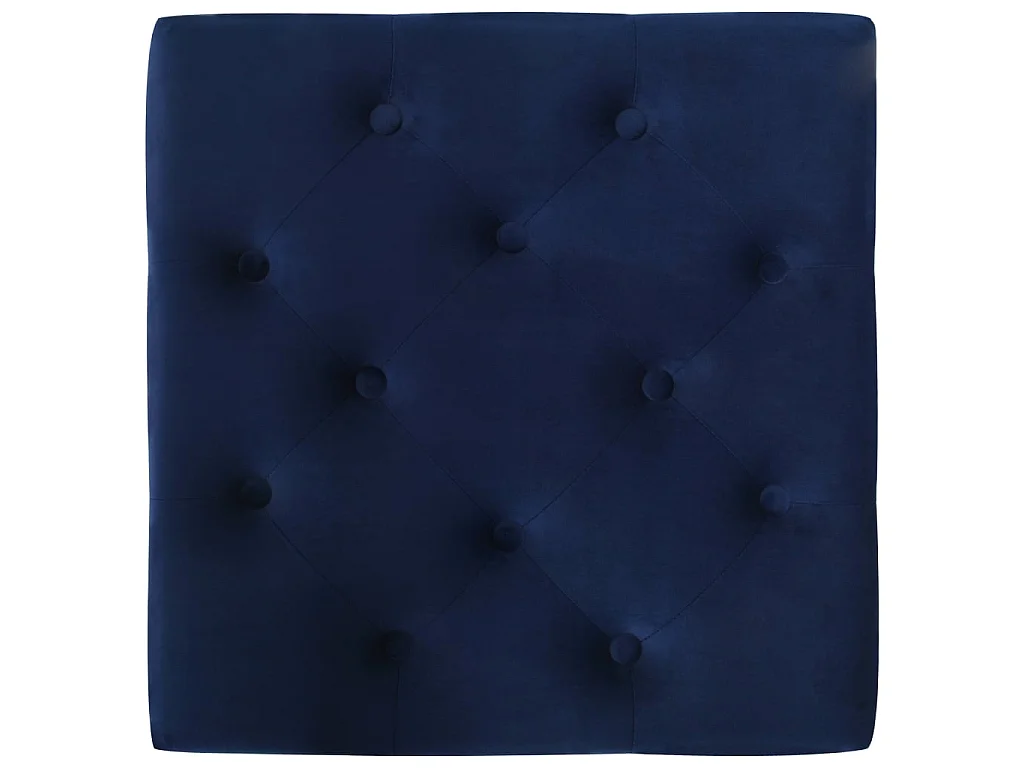 Kruk 60x60x36 cm fluweel marineblauw