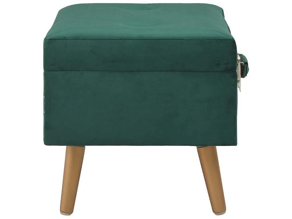Tabouret de rangement 40cm Vert Velours