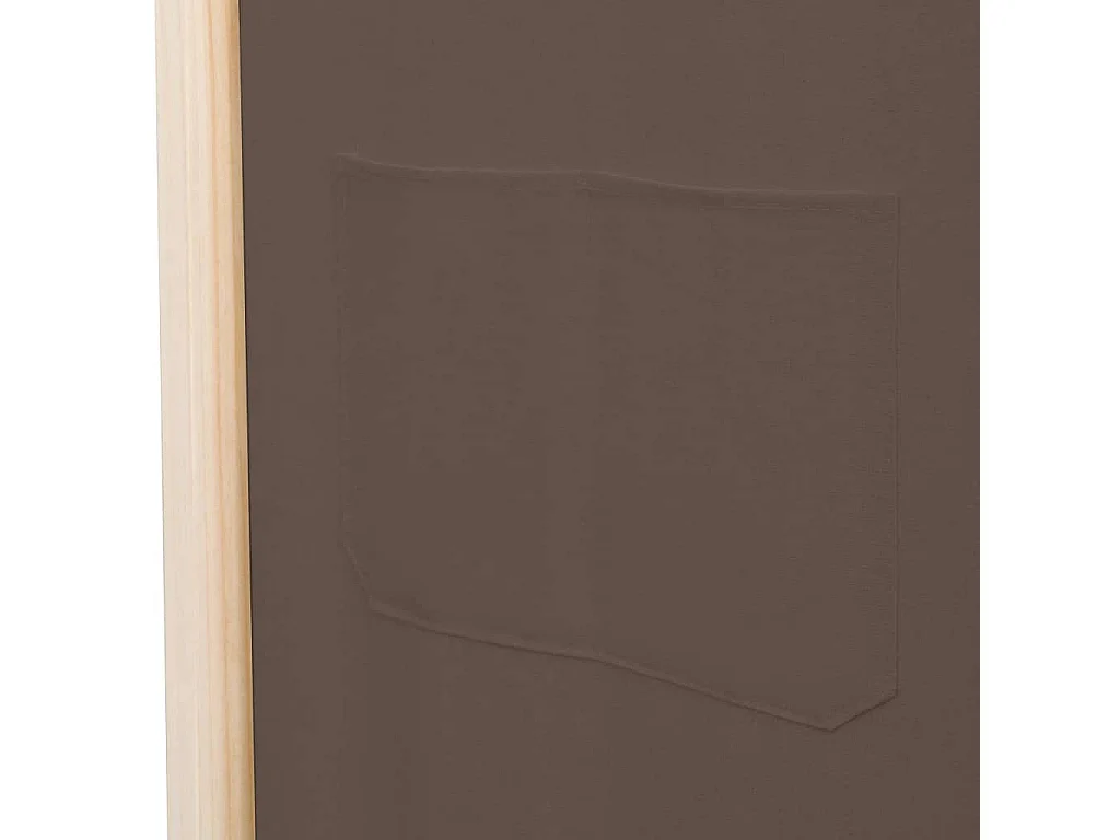 Cloison de séparation 3 panneaux Marron 120x170x4 Tissu