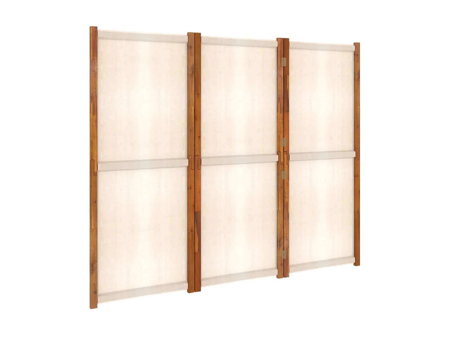 Cloison de séparation 3 panneaux Blanc crème 210x180