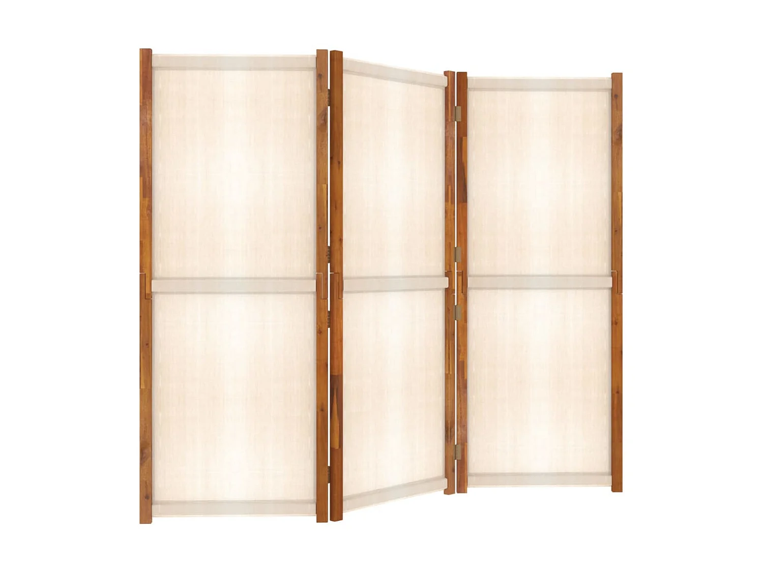 Cloison de séparation 3 panneaux Blanc crème 210x180