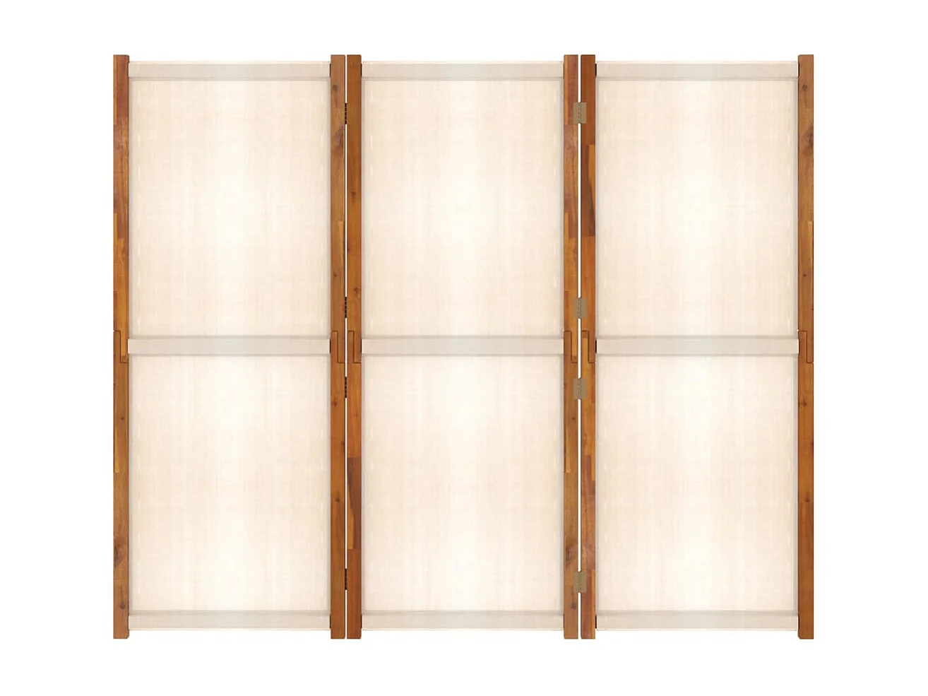 Cloison de séparation 3 panneaux Blanc crème 210x180