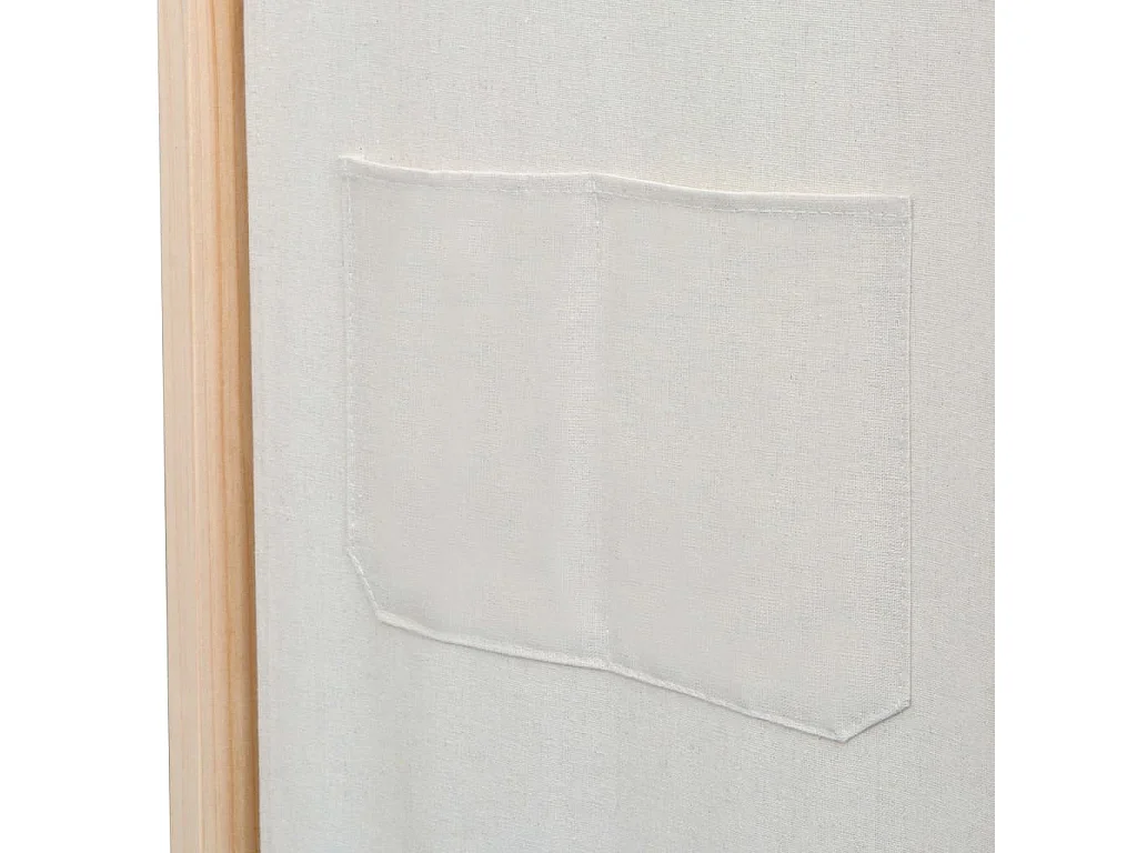 Cloison de séparation 3 panneaux Crème 120x170x4 Tissu