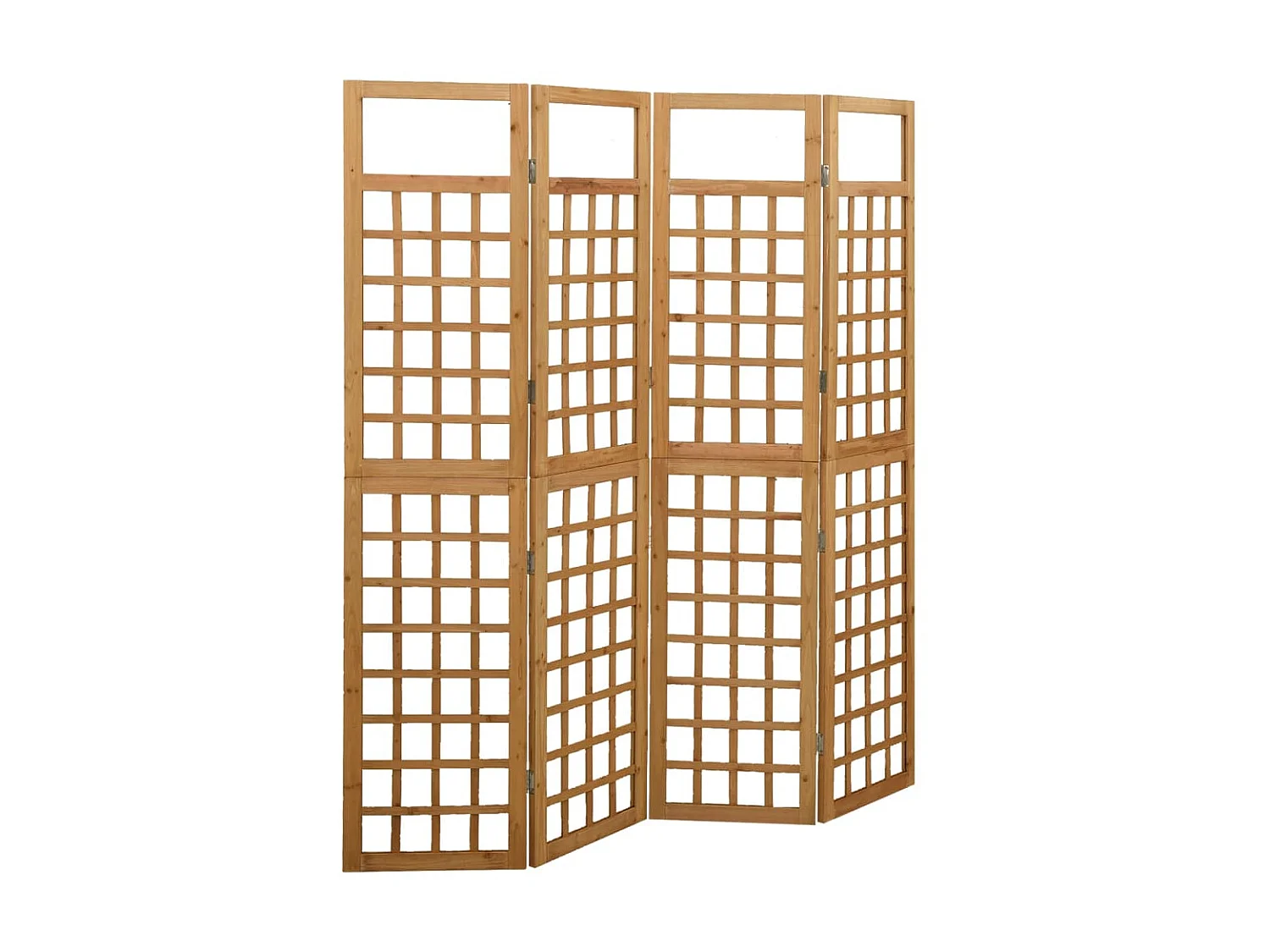 Cloison de séparation à 4 panneaux Bois de pin solide 161x180