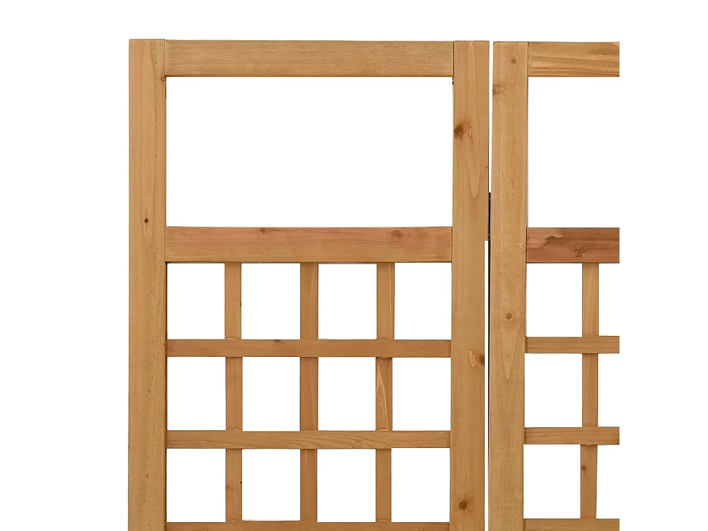 Cloison de séparation à 4 panneaux Bois de pin solide 161x180