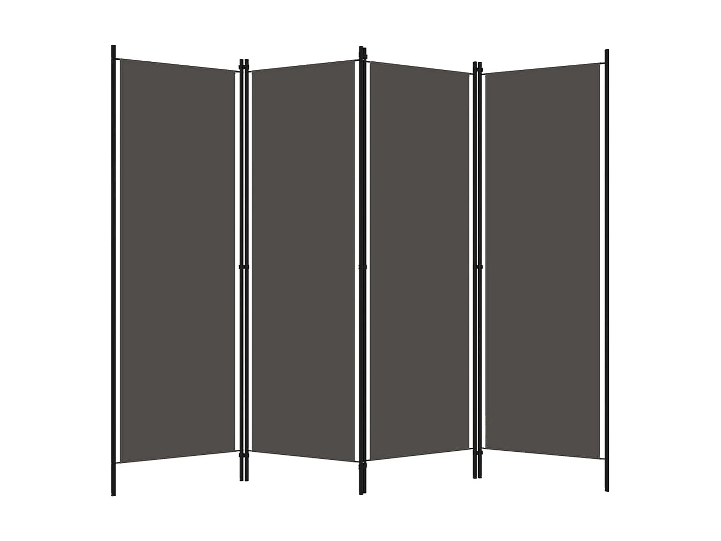 Cloison de séparation 4 panneaux Anthracite 200x180