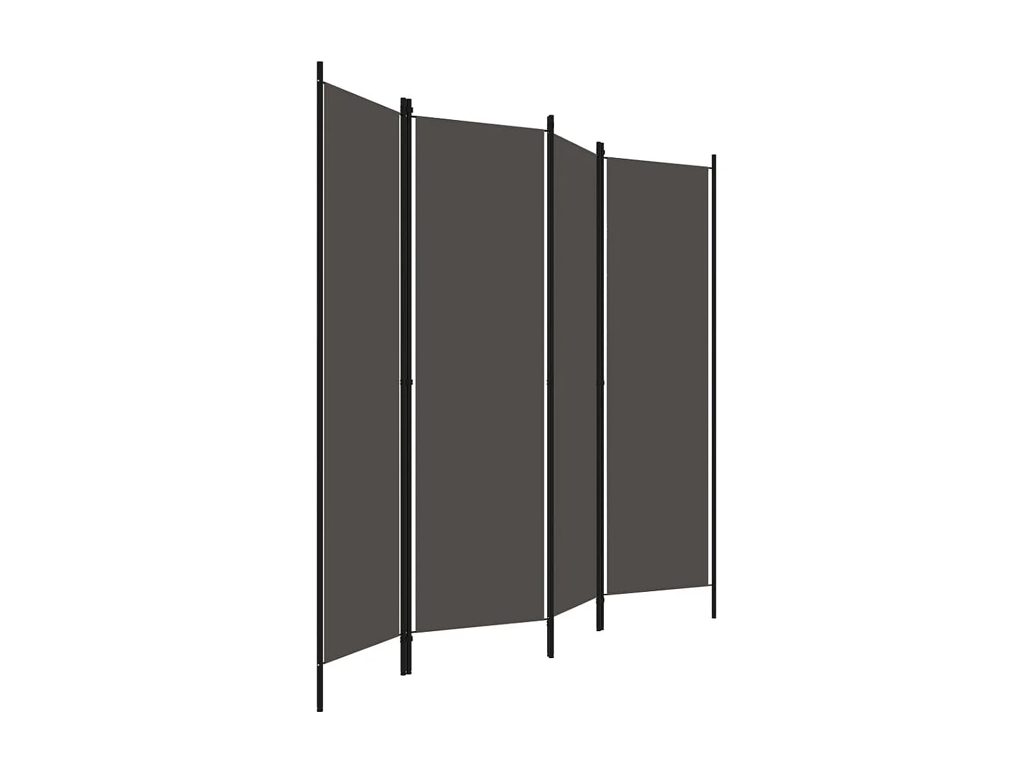 Cloison de séparation 4 panneaux Anthracite 200x180