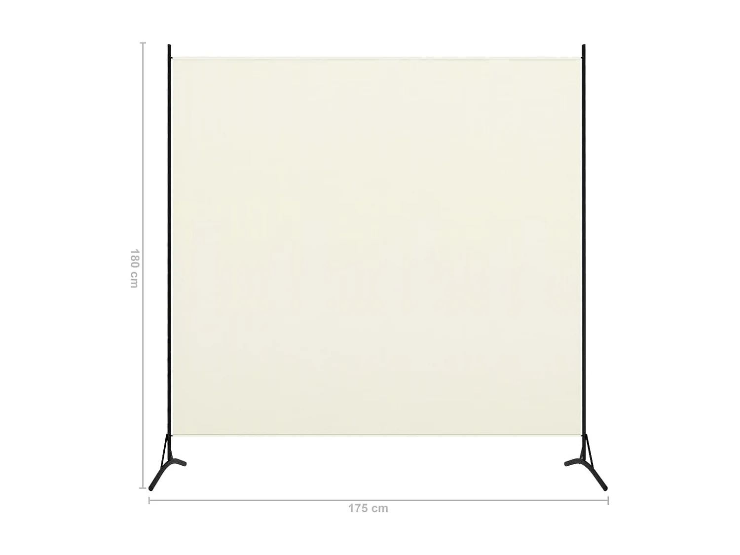 Cloison de séparation 1 panneau Blanc crème 175x180