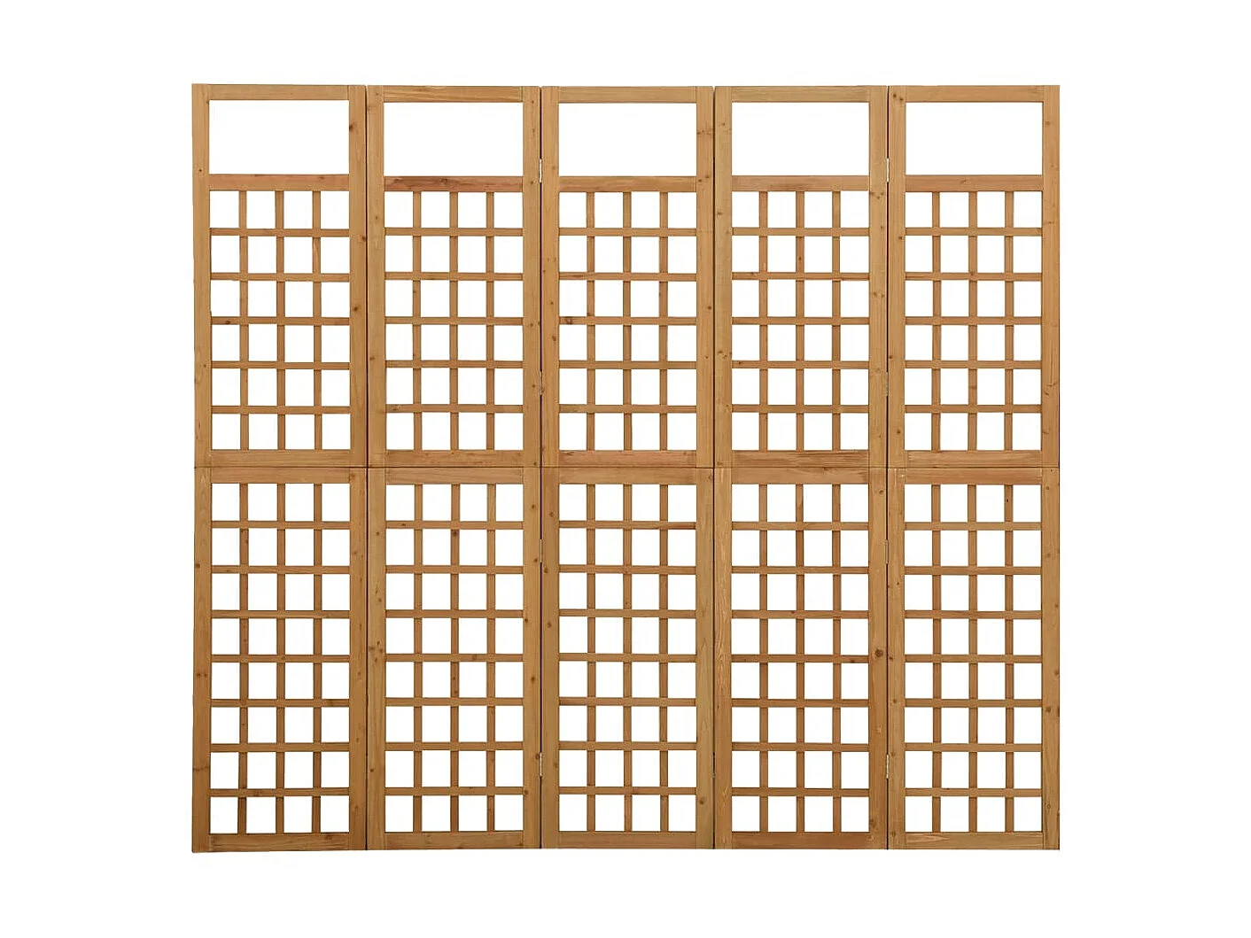 Cloison de séparation à 5 panneaux Bois de pin 201,5x180