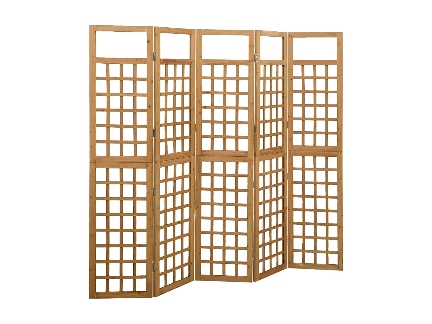 Cloison de séparation à 5 panneaux Bois de pin 201,5x180
