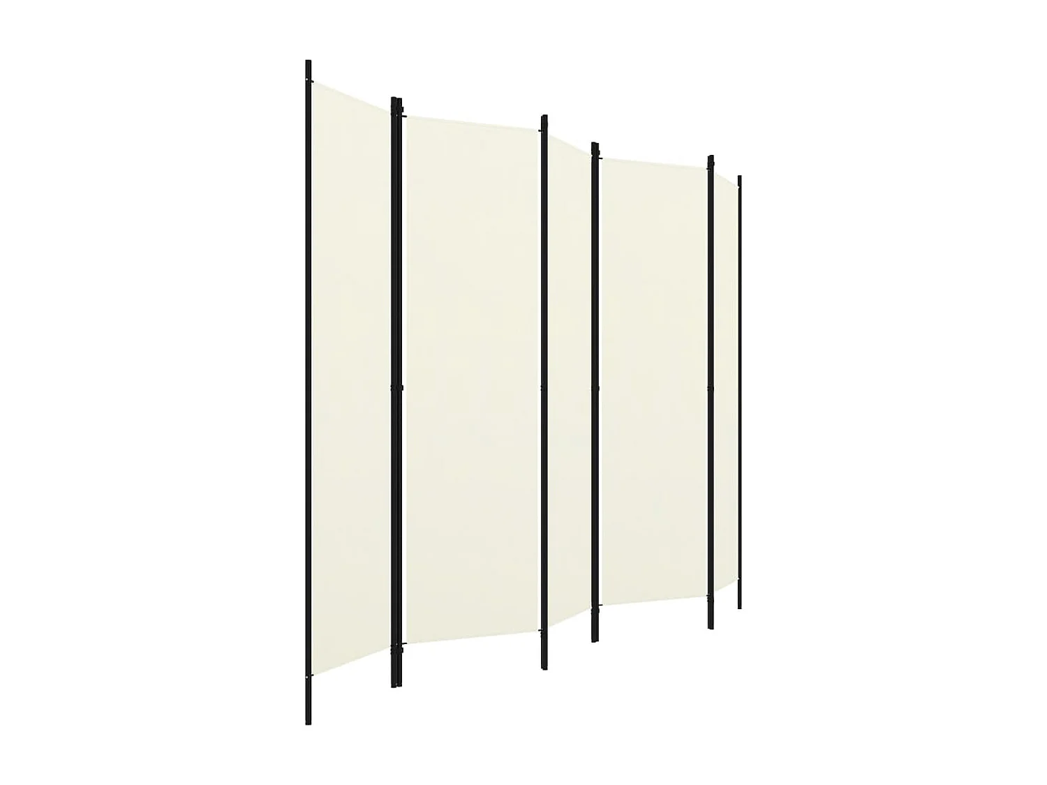 Cloison de séparation 5 panneaux Blanc crème 250x180