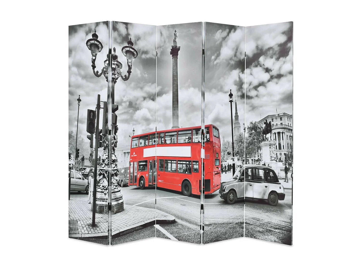 Cloison de séparation 200x170 Bus londonien Noir et blanc