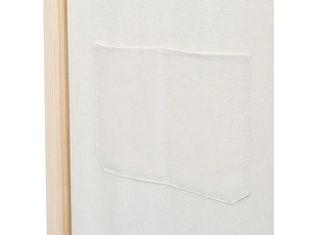 Cloison de séparation 6 panneaux Crème 240 x 170x4 Tissu