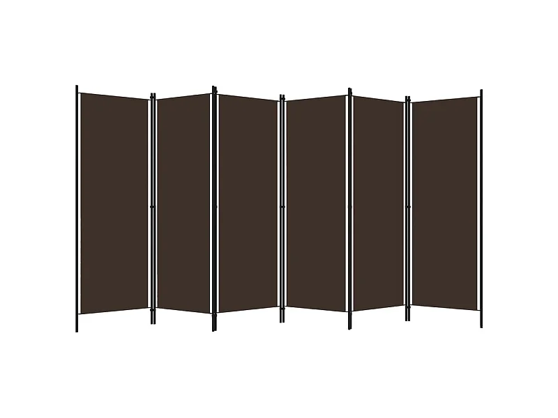 Cloison de séparation 6 panneaux Marron 300x180