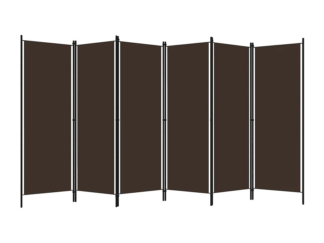 Cloison de séparation 6 panneaux Marron 300x180