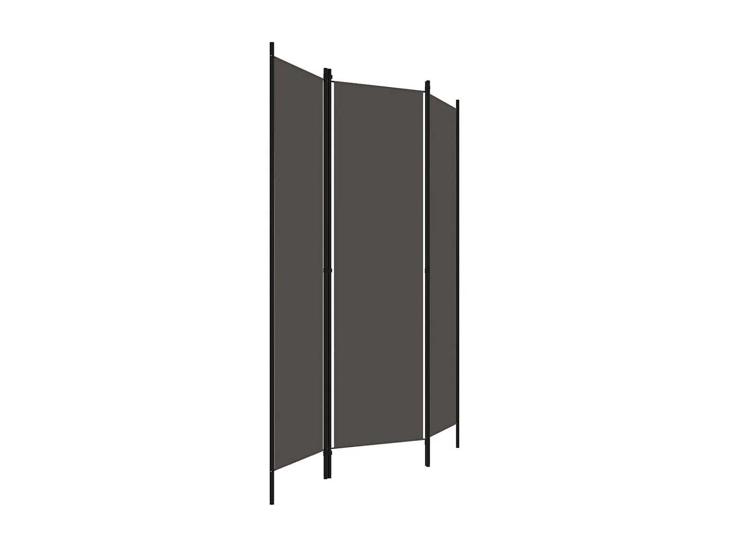 Cloison de séparation 3 panneaux Anthracite 150x180