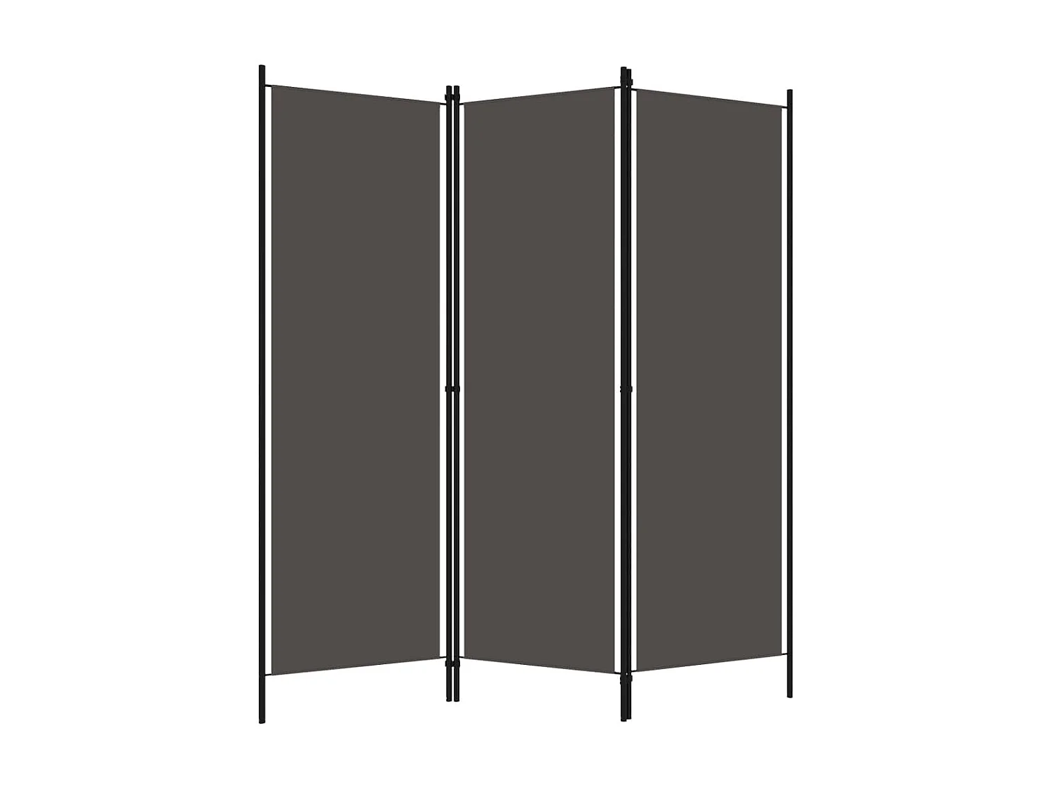 Cloison de séparation 3 panneaux Anthracite 150x180