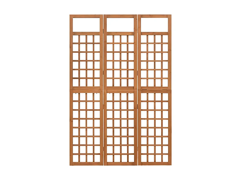 Cloison de séparation à 3 panneaux Bois de pin 121x180,5