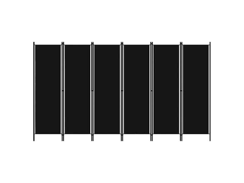 Cloison de séparation 6 panneaux Noir 300x180