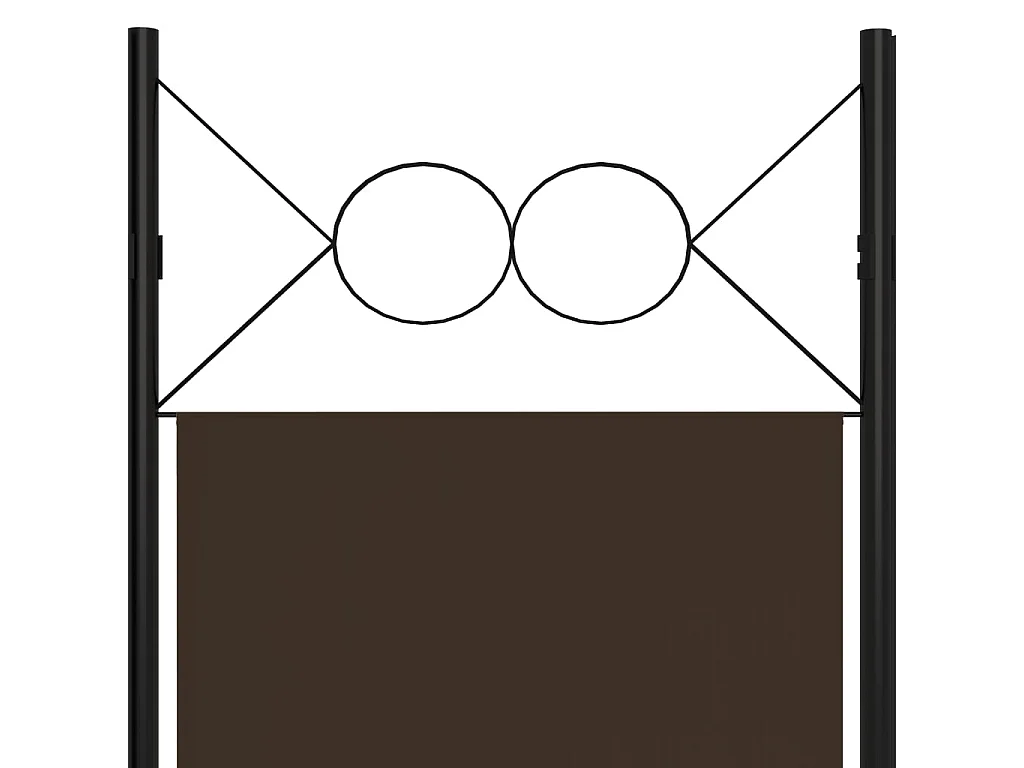 Cloison de séparation 6 panneaux Marron 240x180