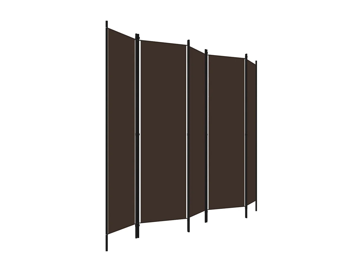 Cloison de séparation 5 panneaux Marron 250x180