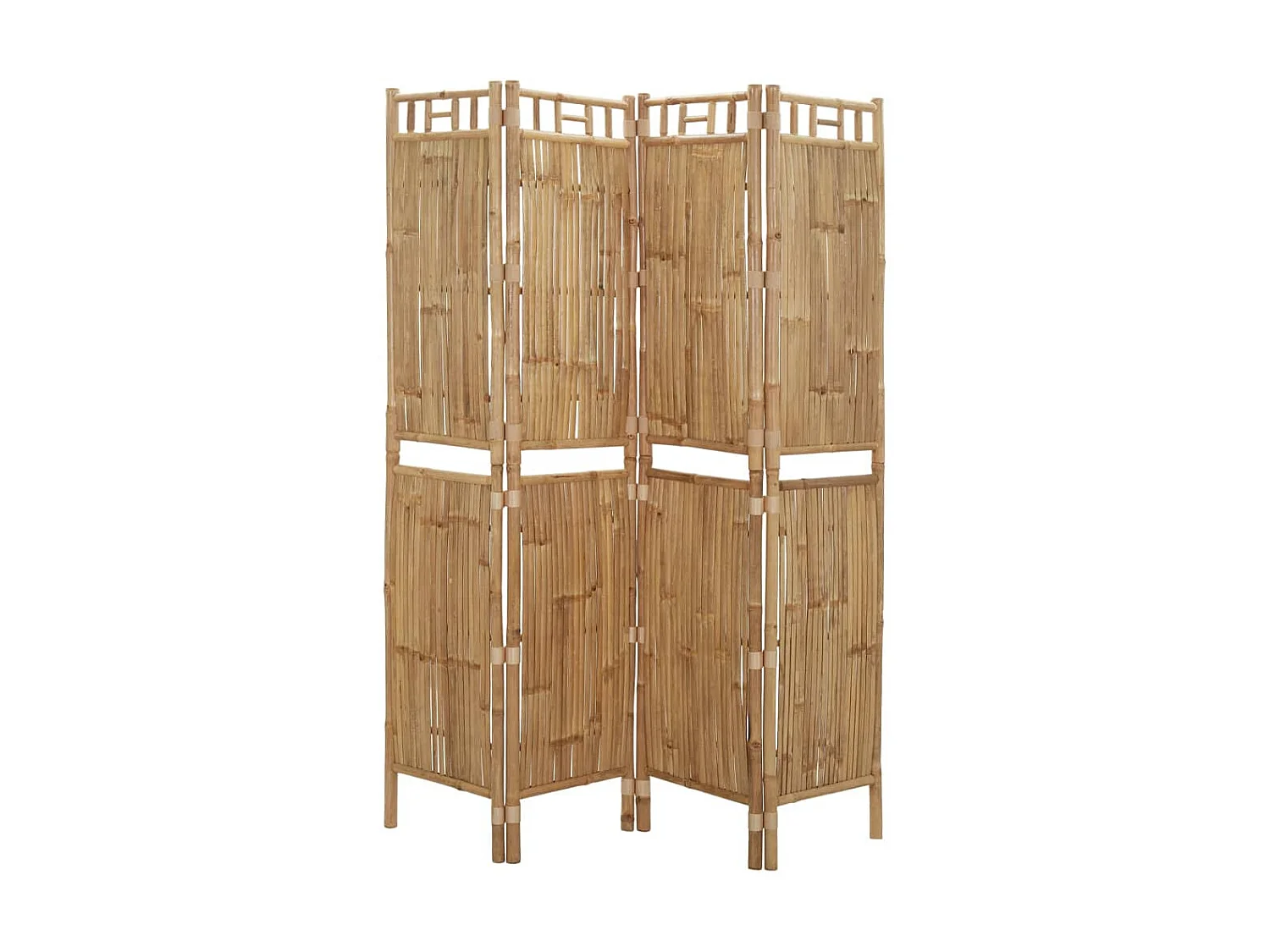 Cloison de séparation 4 panneaux Bambou 160x180