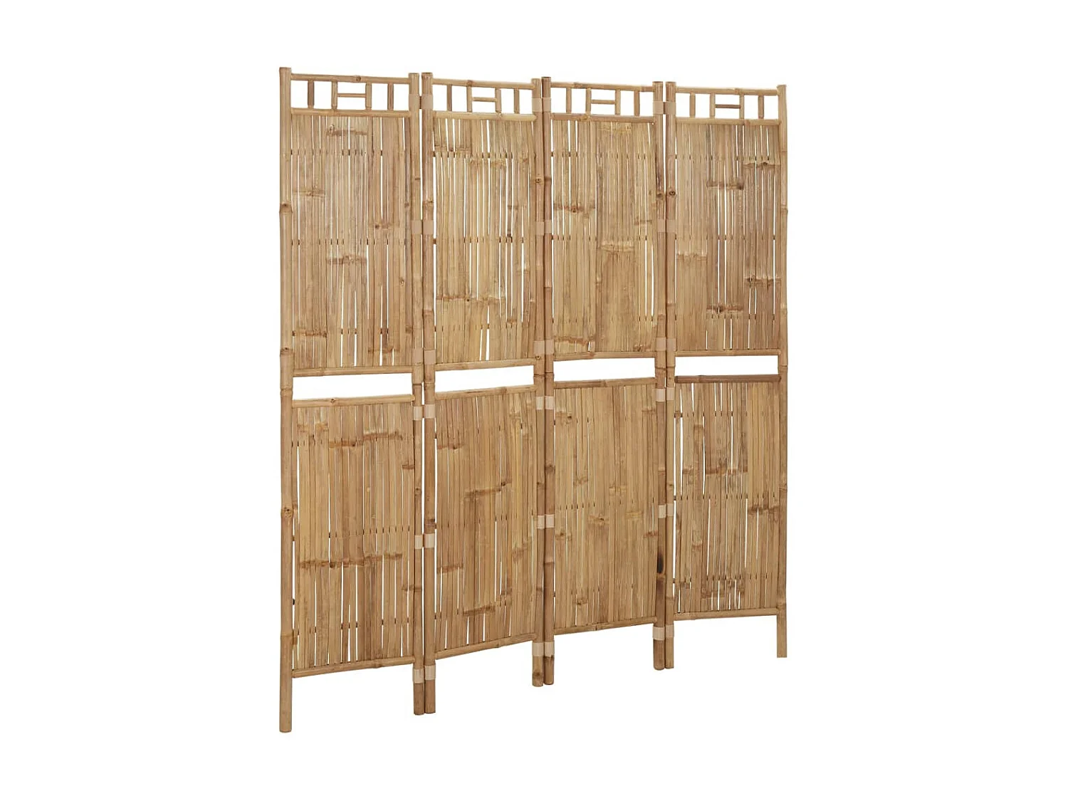 Cloison de séparation 4 panneaux Bambou 160x180