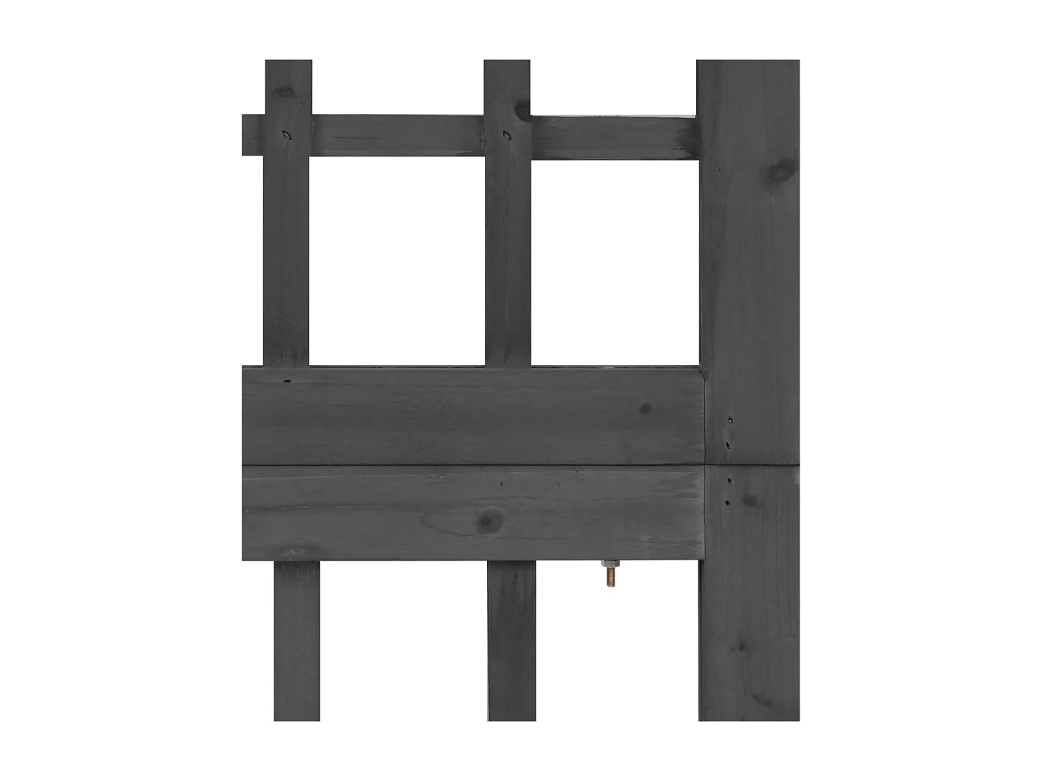 Cloison de séparation à 4 panneaux Bois de pin Noir 161x180