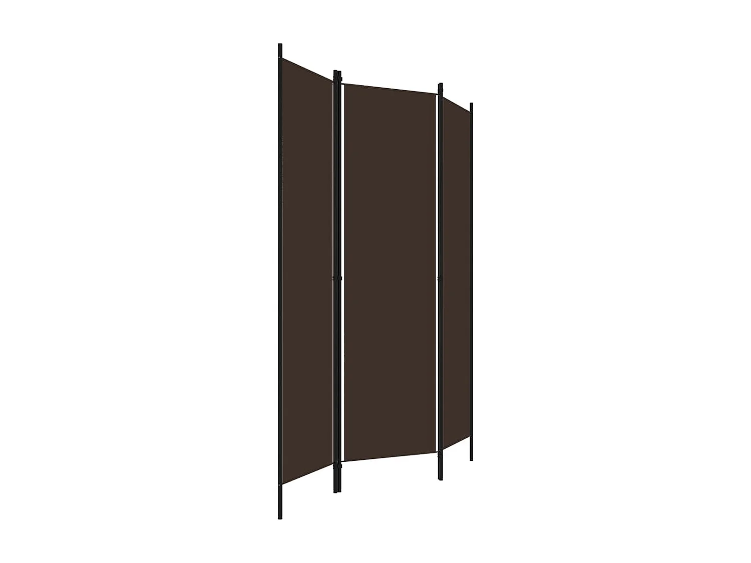 Cloison de séparation 3 panneaux Marron 150x180