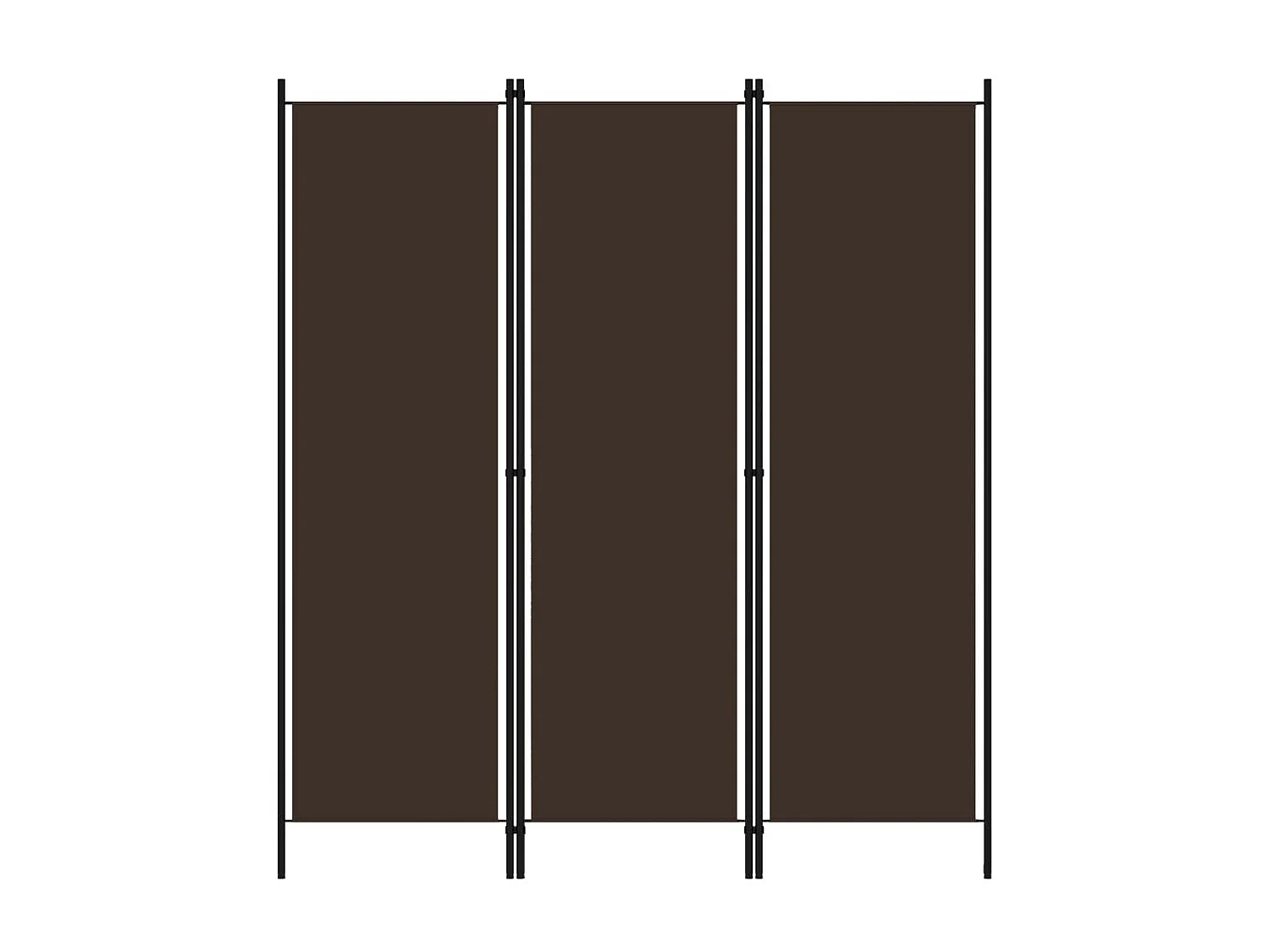 Cloison de séparation 3 panneaux Marron 150x180
