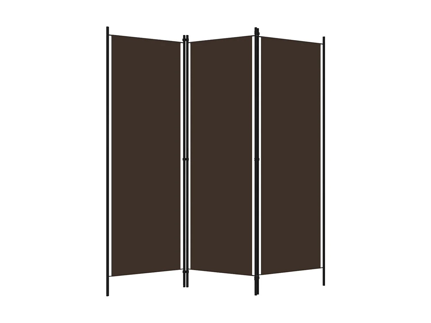 Cloison de séparation 3 panneaux Marron 150x180
