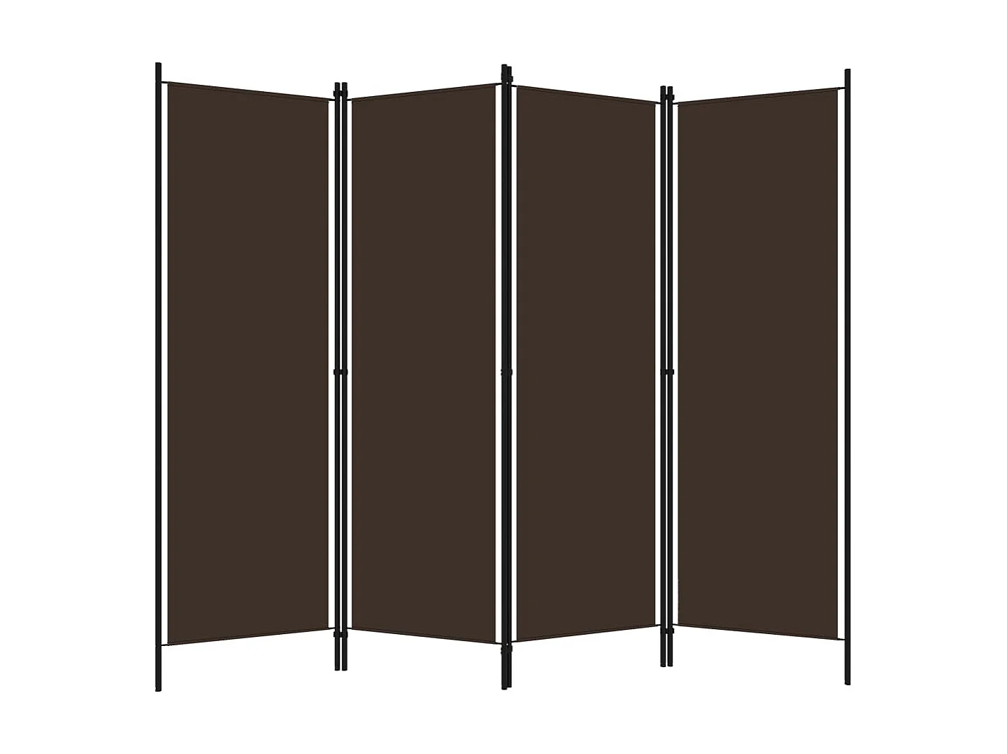 Cloison de séparation 4 panneaux Marron 200x180