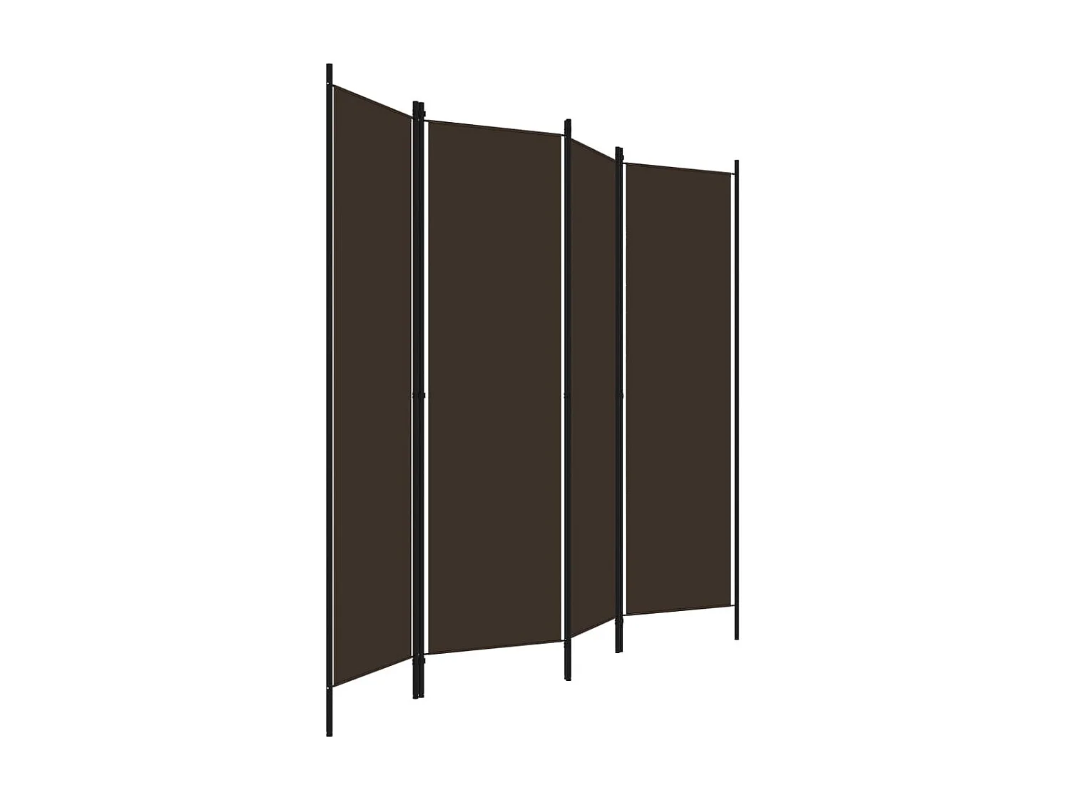 Cloison de séparation 4 panneaux Marron 200x180
