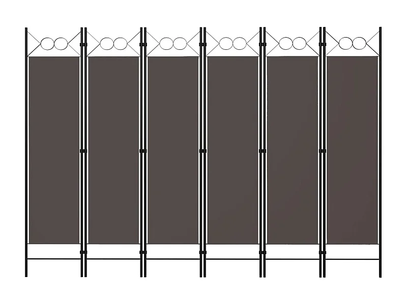 Cloison de séparation 6 panneaux Anthracite 240x180