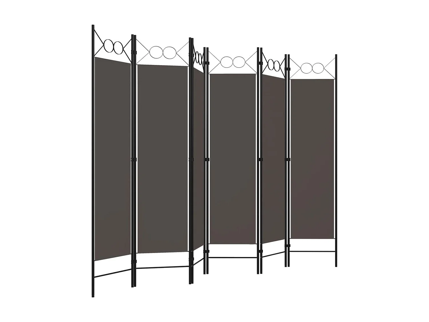 Cloison de séparation 6 panneaux Anthracite 240x180
