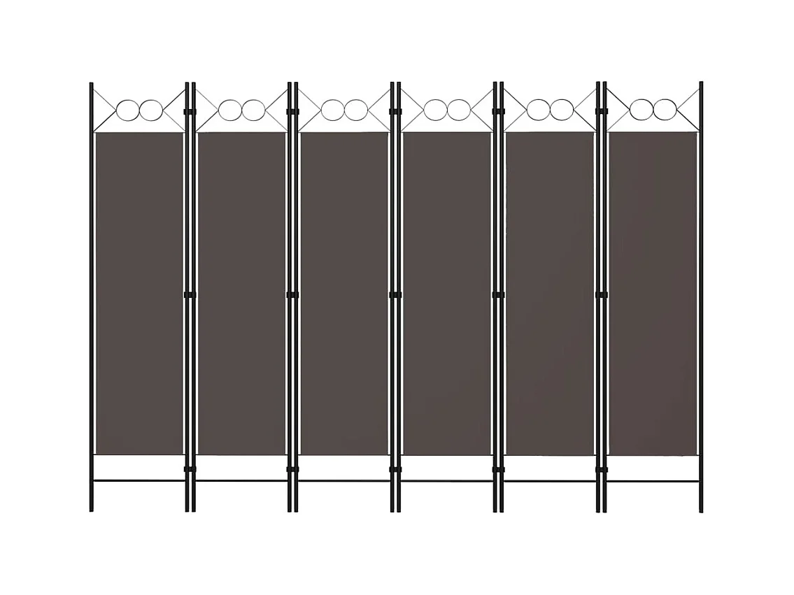 Cloison de séparation 6 panneaux Anthracite 240x180