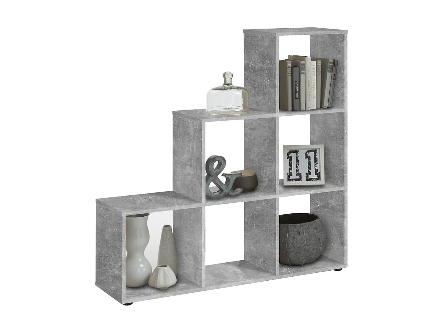 FMD Cloison de séparation avec 6 compartiments Gris béton 2