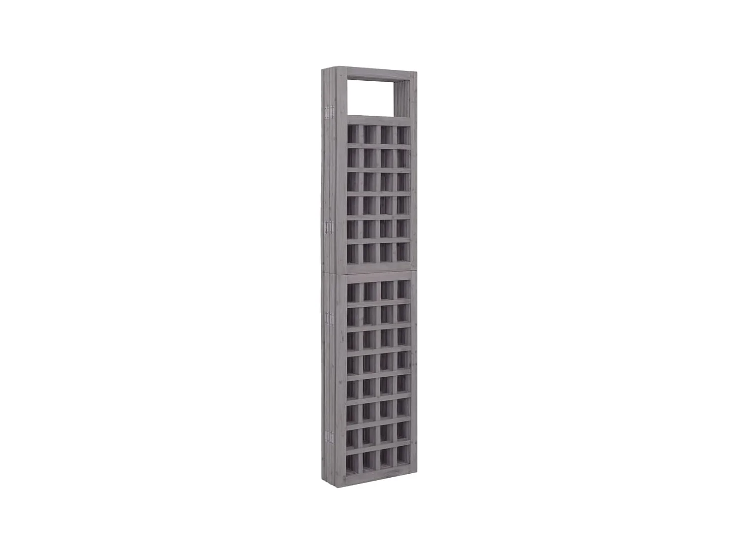Cloison de séparation à 6 panneaux Bois de pin Gris 242,5x180