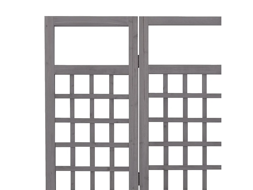 Cloison de séparation à 4 panneaux Bois de pin solide 161x180 2