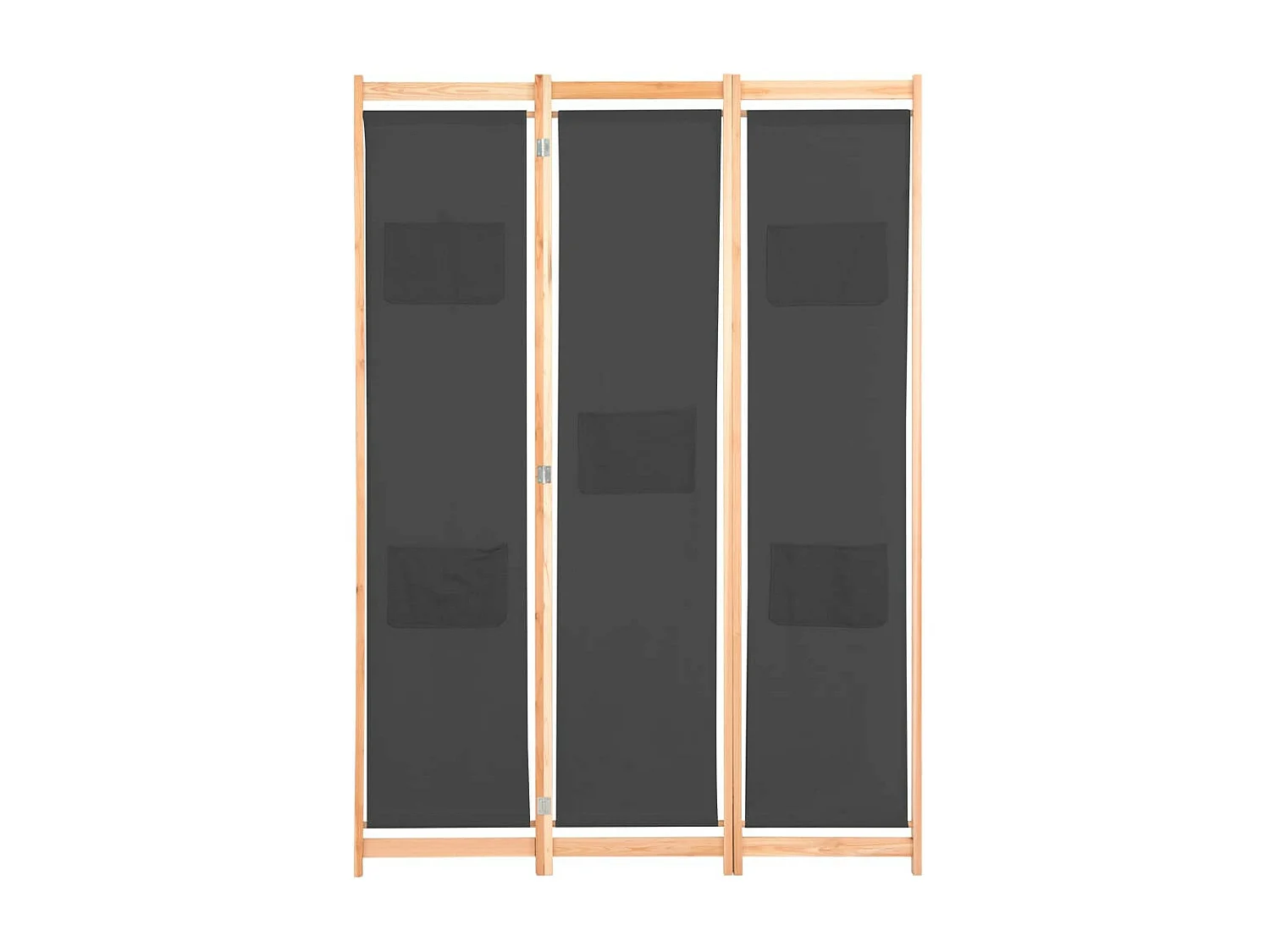 Cloison de séparation 3 panneaux Gris 120x170x4 Tissu