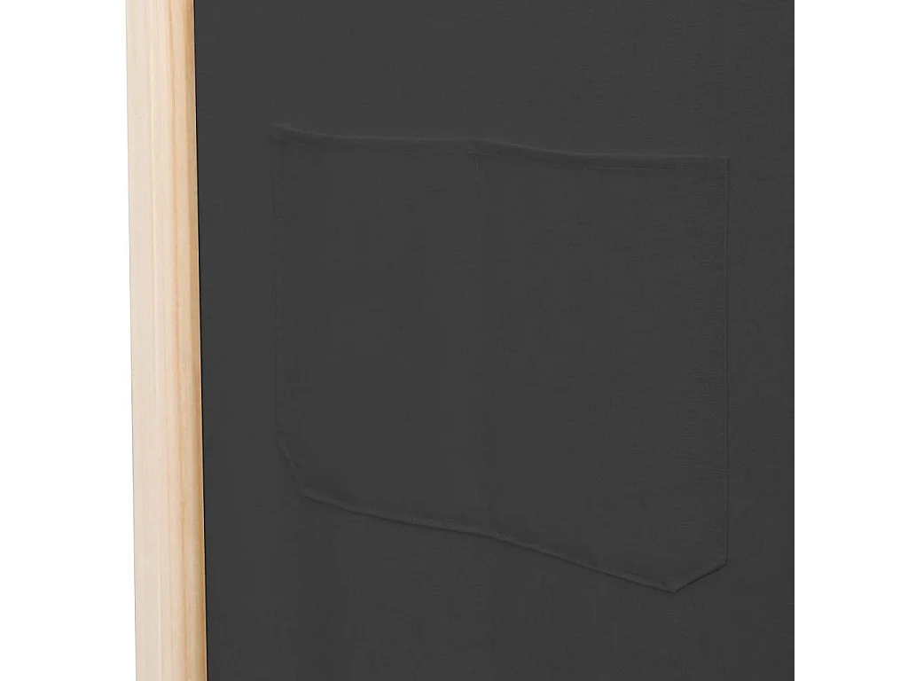 Cloison de séparation 3 panneaux Gris 120x170x4 Tissu