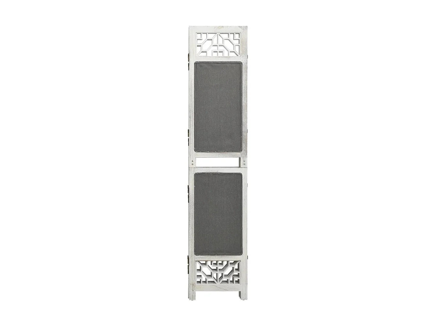 338555 4-Panel Room Divider Grey 140x165 Fabric