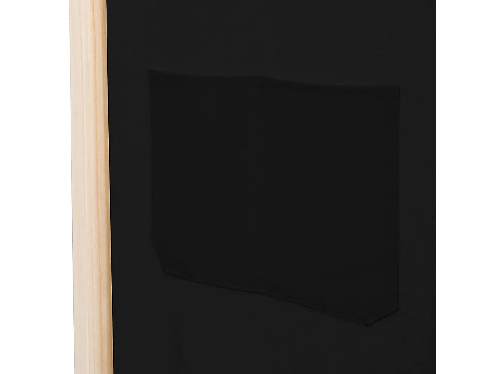 Cloison de séparation 5 panneaux Noir 200 x 170x4 Tissu