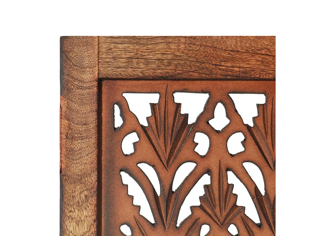 Cloison de séparation 5 panneaux Marron 200x165 Bois manguier