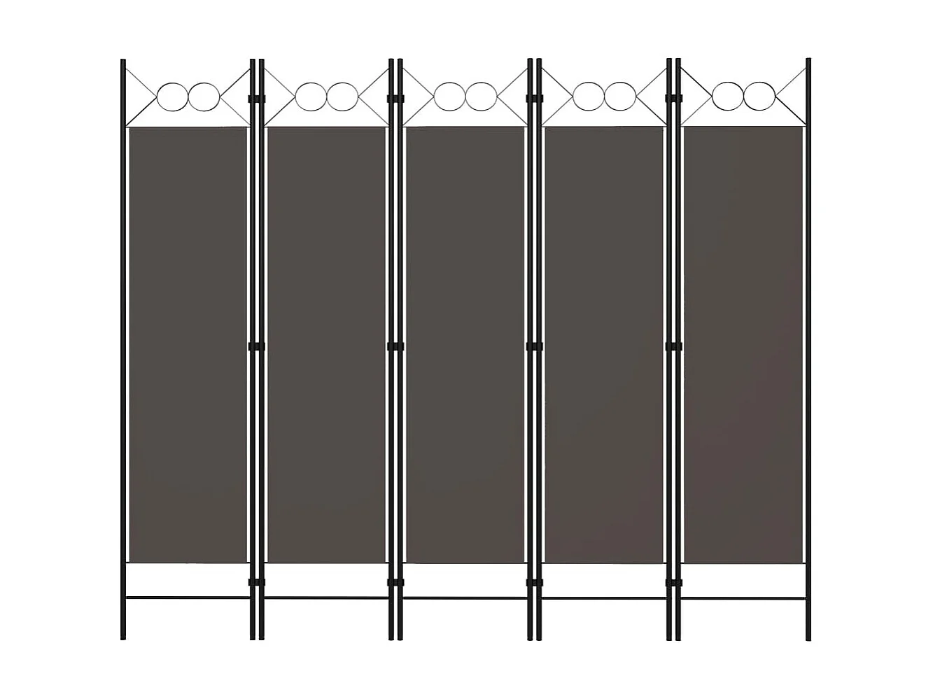 Cloison de séparation 5 panneaux Anthracite 200x180