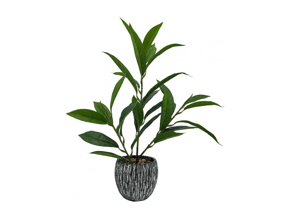 Plante artificielle avec pot et tiges fines Hauteur +/- 38 cm - PEI