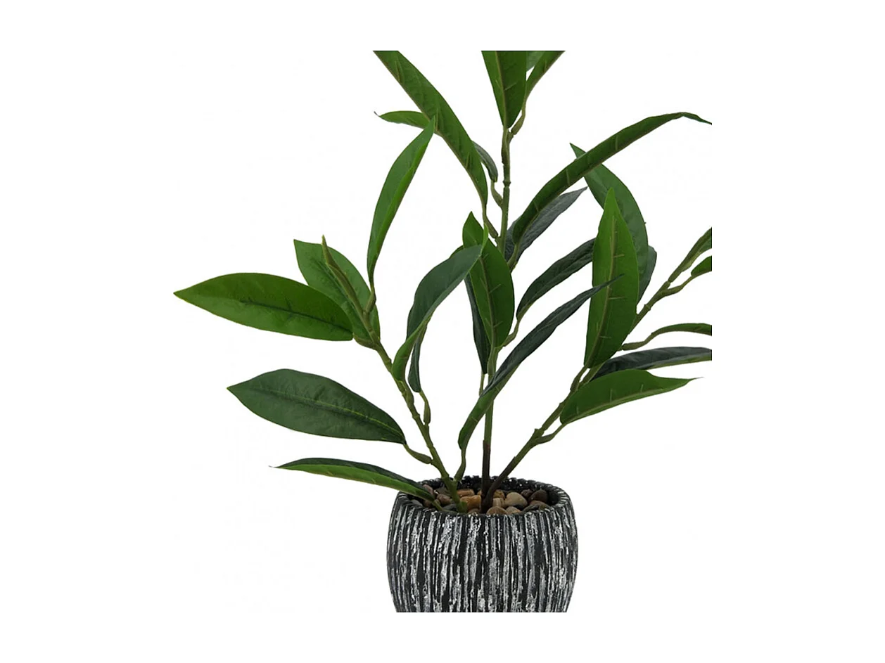 Plante artificielle avec pot et tiges fines Hauteur +/- 38 cm - PEI