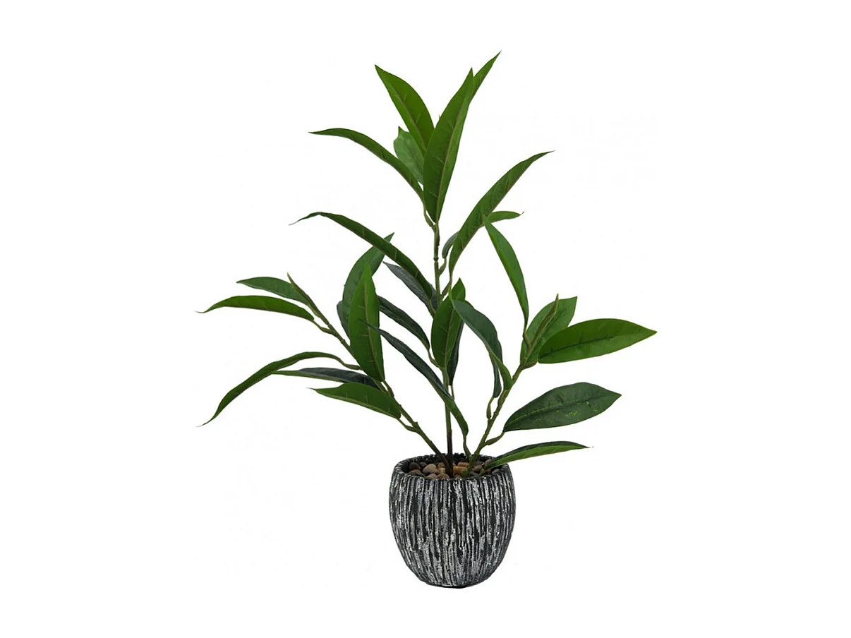 Plante artificielle avec pot et tiges fines Hauteur +/- 38 cm - PEI