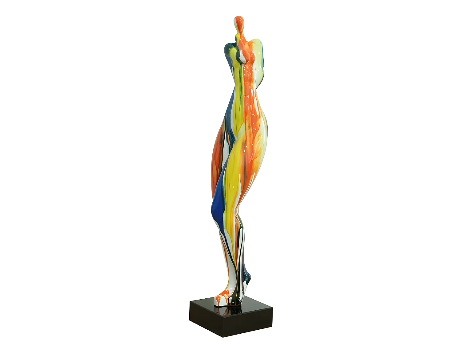 Sculpture femme style abstrait peinture multicolore - WOMAN